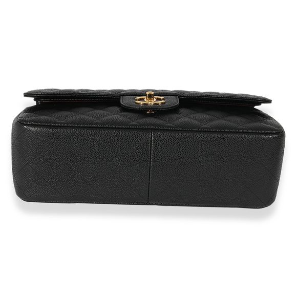 Chanel Black Quilted Caviar Classic Jumbo Double Flap Bag - Picture 5 of 8